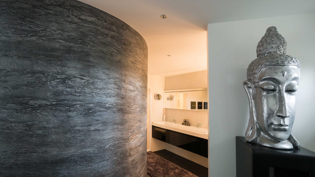 Douche afgewerkt met Cemcolori Art Collection