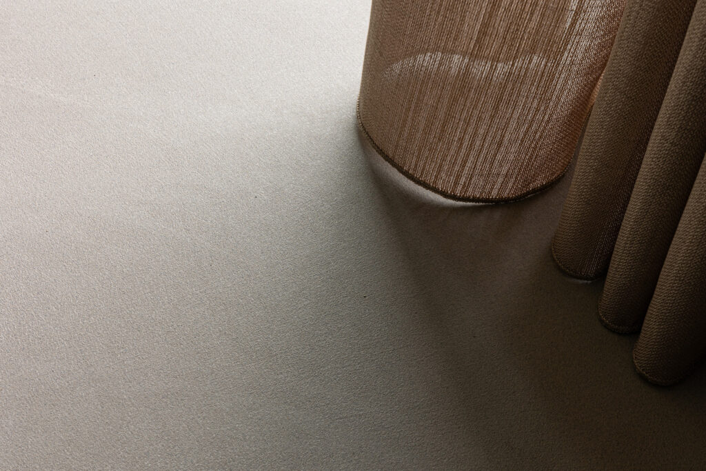 Detail van de afwerking met Cemcolori LavaPox